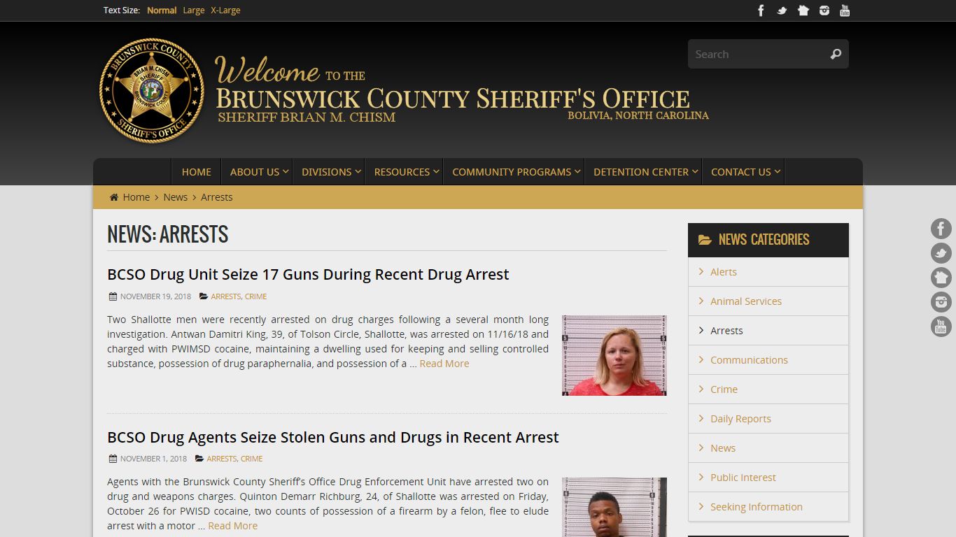 Arrests - Brunswick County Sheriff's Office
